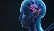 © Ростислав Андрейченк - Neurons Cells Concept – Abstract Neural Network with Glowing Synapses