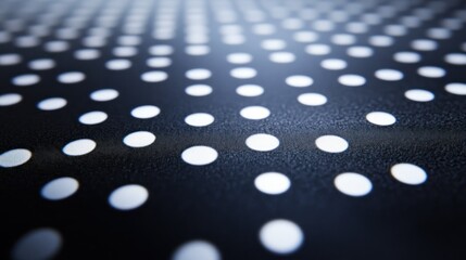 Poster - Abstract background with white dots on black surface, perspective view.