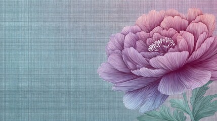 Poster - A beautiful flower set against a soft blue background highlighting its natural beauty