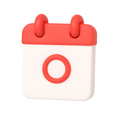 Poster - Calendar icon designed with vibrant colors in a 3D style showcasing modern technology against a transparent background for digital applications