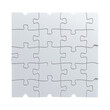 © Dinali - Complete white jigsaw puzzle on a transparent background, symbolizing problem solving, teamwork, and strategic thinking