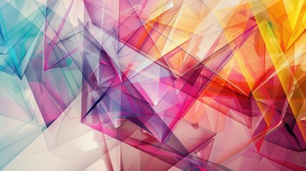 Fototapete - The abstract picture of the colourful geometry polygon multiple triangles repetitive shapes background, geometry is about study shapes, sizes, properties, and dimensions of objects and spaces. AIG51.