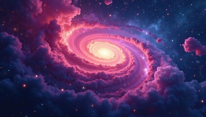 Wall Mural - Stunning cosmic clouds swirl in vibrant hues, showcasing a nebula within a distant galaxy , cosmos, deep space