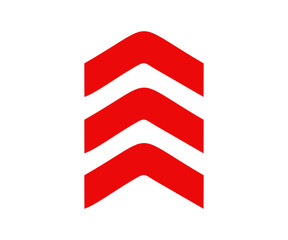 Poster - Red arrow moving dynamic symbol icon. Dynamic arrow symbol vector design and illustration.
