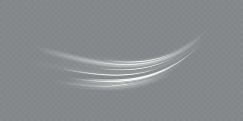 Poster - White shiny sparks of spiral wave. Imitation of the exit of cold air from the air conditioner. Vector illustration stream of fresh wind png.