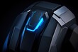 © AHNH5 - Futuristic Technology Device with Blue LED Light on Dark Background
