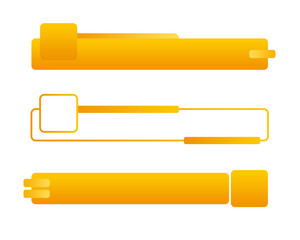 Leinwandbilder - modern lower third design gradient yellow orange set of banners for element design png file	
