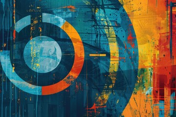 Poster - Painting infographic geometric shapes surface of contemporary design express scene of seamless patterns style. Arrange geometry fractal scenery in pattern perfect for wallpaper and background. AIG51.