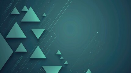 Fototapete - Abstract composition with pastel-colored triangles on a beige background. Background image of triangle or geometric shape with vibrant color. Creative design. Geometric design for modern art. AIG51.