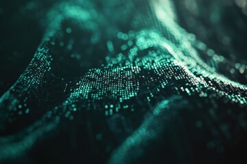 Poster - abstract binary code wave pattern