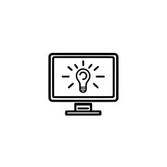 Poster - vector of computer icons featuring new ideas