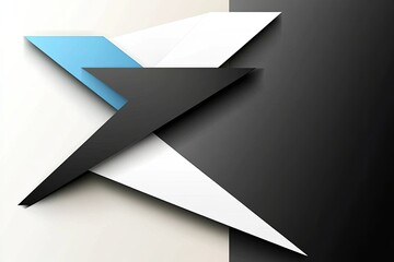 Aufkleber - Abstract Geometric Interplay A Modern Composition of Intersecting Planes and Colors