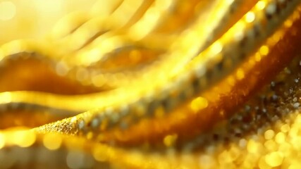 Aufkleber - Golden Shimmering Waves A Luxurious Abstract Background of Glittering Particles