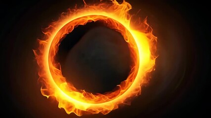 Poster - Burning Ring of Fire A Seamless Loop of Eternal Flames