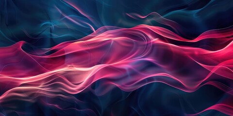 Poster - Abstract red color wave flowing express the energetic ripple. Seamless texture of vividness curve swirling convey sense of harmony and wonderful scene perfect for effect and graphic design. AIG51.