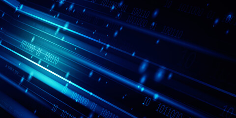 Poster - 2d illustration Abstract futuristic electronic circuit technology background
