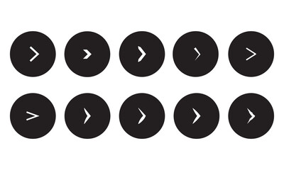 Aufkleber - Arrows big black set icons. Arrow icon. Arrow vector collection. Arrow. Modern simple arrows. Swipe arrow icon set. 