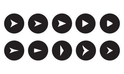 Aufkleber - Arrows big black set icons. Arrow icon. Arrow vector collection. Arrow. Modern simple arrows. Swipe arrow icon set. 