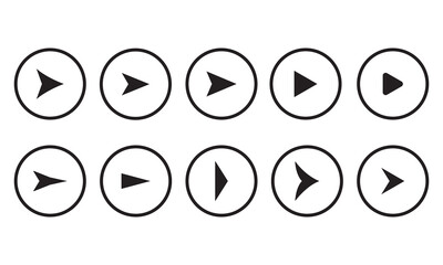 Aufkleber - Arrows big black set icons. Arrow icon. Arrow vector collection. Arrow. Modern simple arrows. Swipe arrow icon set. 