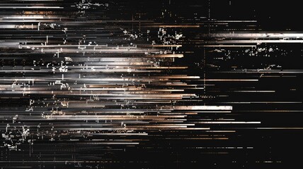 Fototapete - Abstract complex glitch with pixel effect in tech background use shading and glitches texture express mysterious design or complex flow through tiny object convey sense of future digital scene. AIG53.