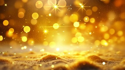 Aufkleber - Golden glitter, sparkling lights, and magical dust create a festive, luxurious holiday scene.