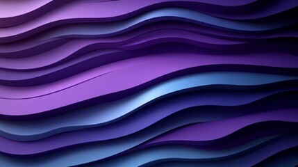 Aufkleber - Abstract Serene Wavy Layers: A captivating abstract art piece showcases a flowing composition of serene wavy layers, showcasing tranquil textures and shades of purple and blue. 