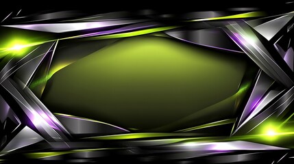 Poster - Abstract geometric frame, vibrant colors
