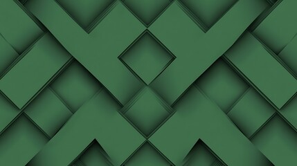 Poster - Abstract geometric pattern, dark green squares and rectangles