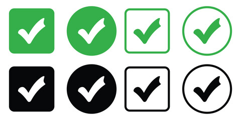  checkmark icon set vector 