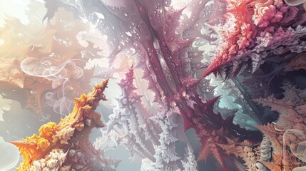 Poster - Abstract fluid art with neon colors and swirling patterns. Psychedelic design for backgrounds and wallpapers. Abstract image of swirling vibrant watercolor with hole texture and fluid pattern. AIG51.