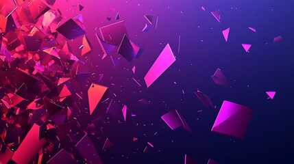Poster - Abstract geometric shapes explosion