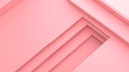 Poster - Abstract geometric shapes in pale pink