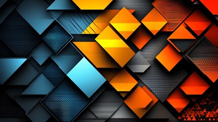Poster - Abstract geometric shapes in vibrant colors (8)