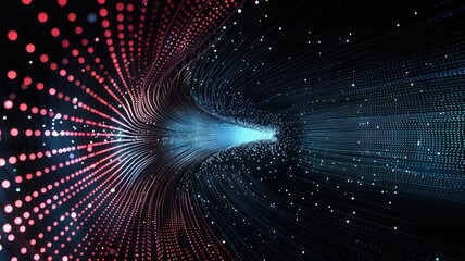 Poster - Wonderful picture of colorful light sparkling particles scattered across space background, create abstract bokeh effect perfect for designs that aim to evoke a sense of energetic and fantasy. AIG53.