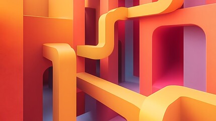 Poster - Abstract geometric shapes in vibrant colors (44)