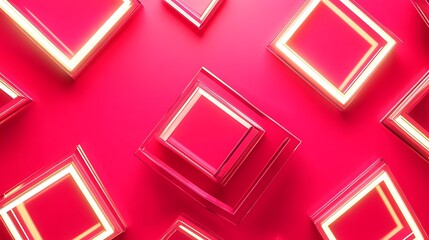Poster - Abstract geometric shapes on a vibrant background