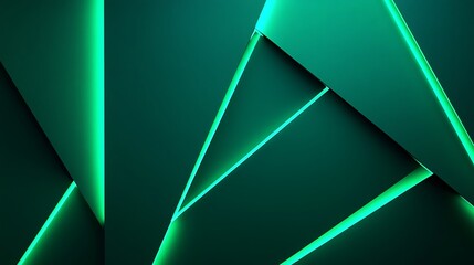 Poster - Abstract geometric shapes with glowing lines (4)