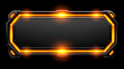 Poster - Abstract glowing black frame