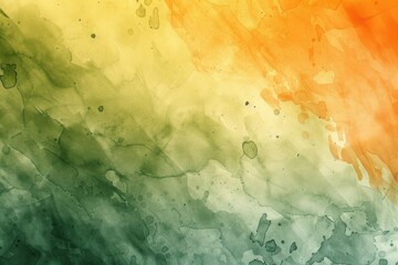 Poster - The close up abstract picture of the green and yellow watercolor is mixing with an each other, the mixing colors involves combining different hues of the colour to create new shades or tones. AIG51.