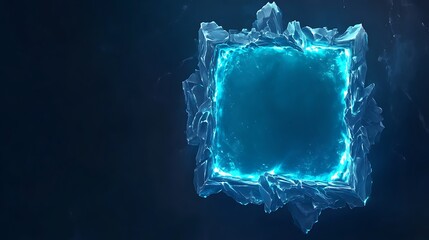 Poster - Abstract glowing square frame