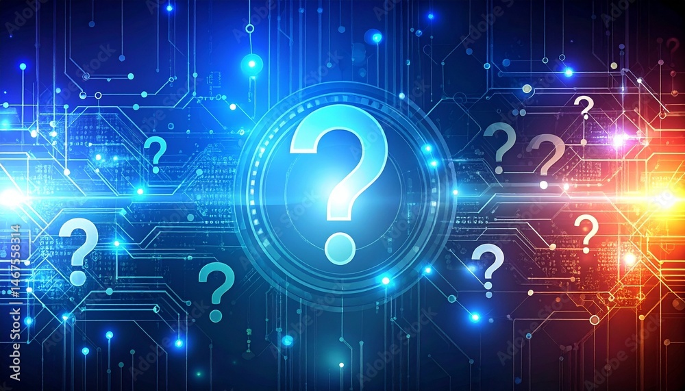 Question Mark Visual Prompt Question mark confusion visual concept. Abstract digital design with ...