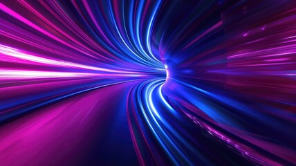 Poster - Abstract picture of neon light particle with digital technology style design connecting become dynamic of electric wave movement represent about flowing of data or structure of network system. AIG53.
