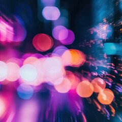 abstract bokeh lights at night