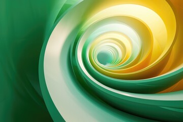 Poster - Abstract flowing fabric like waves in green and yellow tones. Modern background design for art and print. Background image of 3D rendering with abstract wave texture gradient vibrant color. AIG51.