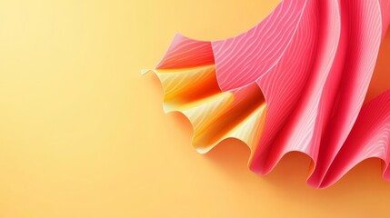 Poster - Abstract Swirling Forms in Coral and Gold - Elegant, abstract of swirling, textured shapes in shades of coral and gold against a pale orange background. Perfect for design or branding