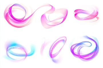 Poster - Watercolor Neon Swirls and Swoosh Effects - Abstract watercolor artwork featuring vibrant neon swirls and swoosh effects. Symbolizing energy, movement, fluidity, light, and imagination