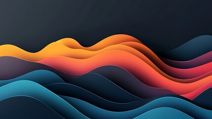 Poster - Abstract layered waves
