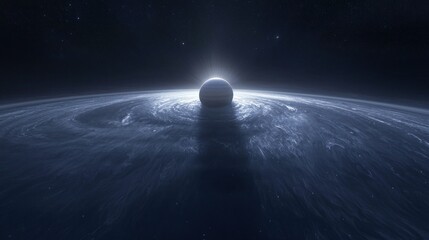 Wall Mural - Celestial body bathed in cosmic light