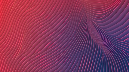 Poster - Abstract red and orange wavy lines on a dark background. Digital art for vibrant and modern design. Abstract image of digital line create wavy texture in curve line with dark background. AIG51.