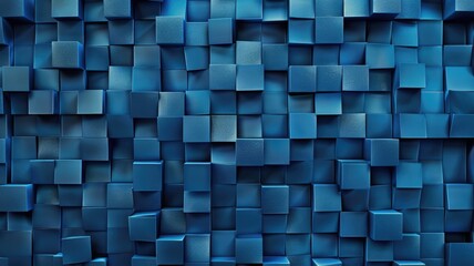 Poster - Abstract picture of blue geometric texture graphic with minimal, monochrome style design. Modern art present about the seamless pattern textiles perfect for creative background and wallpaper. AIG53.